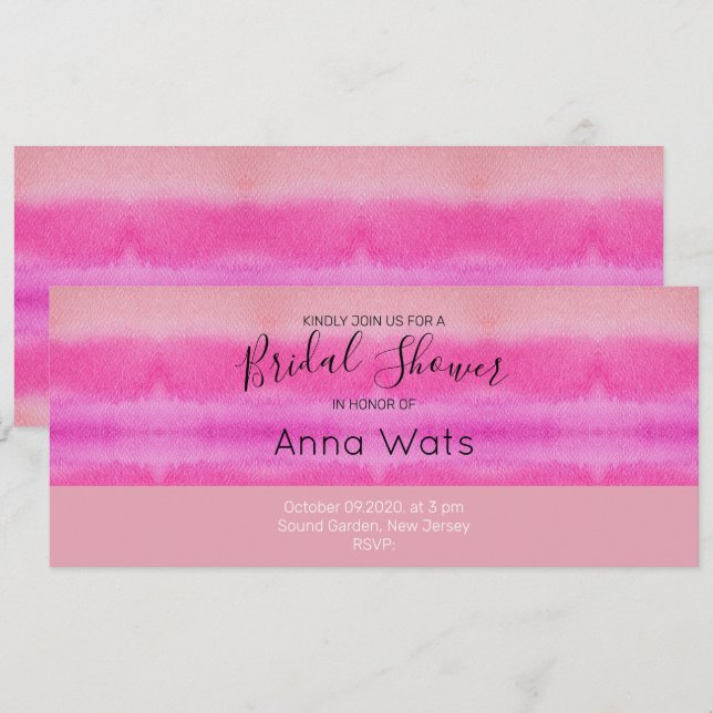 Aquarelle rose pastel Peinte à la main (Devant / Derrière)