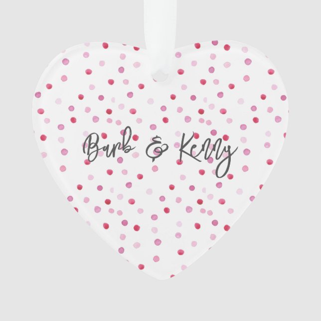 Aquarelle rose Pois Nom et nom Sweet (devant)