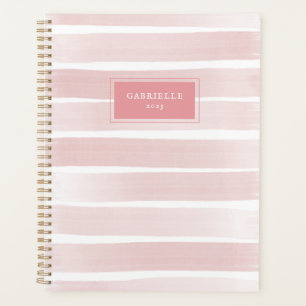 Aquarelle rose rayures Coral Personnalisé