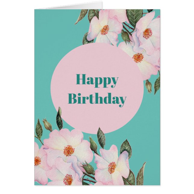 Aquarelle rose Roses Ballerina Botanique Anniversa (Devant)