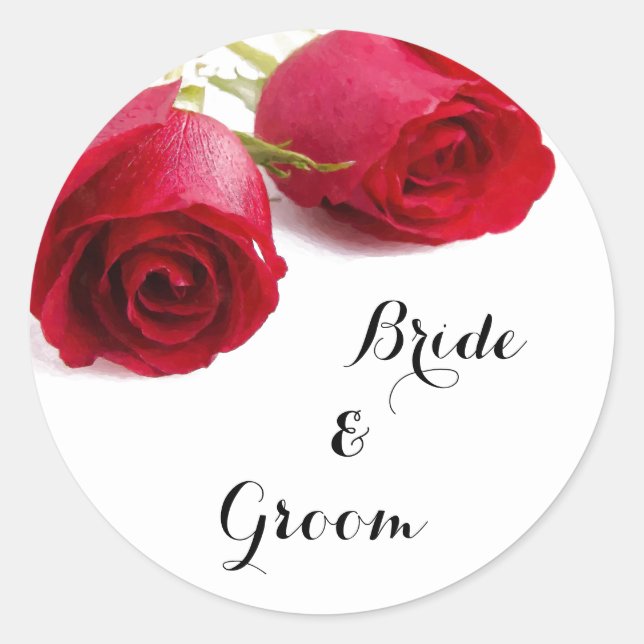 Aquarelle Rose rouge - Sticker Rose (Devant)