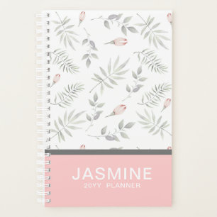 Aquarelle rose Taupe Floral 2019 Personnalisé