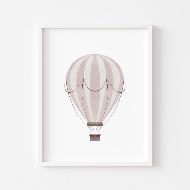 Aquarelle rose vintage comment poster de ballon d' (Créateur téléchargé)