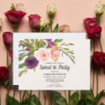 Aquarelle rose violet rose-pourpre Floral Sweet 16<br><div class="desc">Belle eau violet et rose vif aquarelle fleurie Sweet 16 anniversaire invitation pour filles ados. Contactez-nous pour obtenir de l'aide sur la personnalisation ou pour demander des produits correspondants.</div>