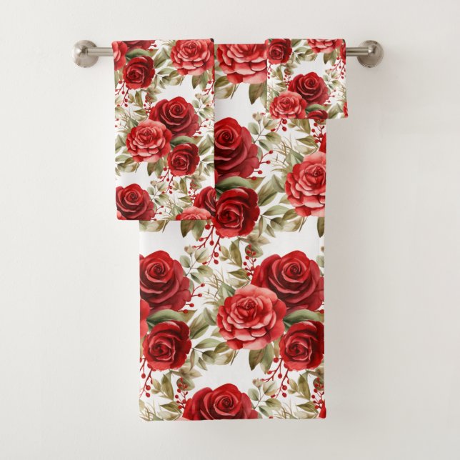Aquarelle Roses rouges (En situation)