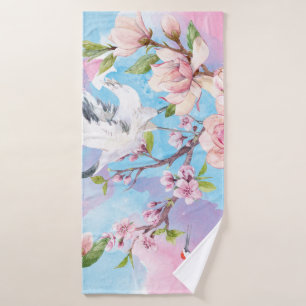 Aquarelle Rouge Motif japonais