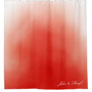 Aquarelle rouge rideau de douche Abstrait