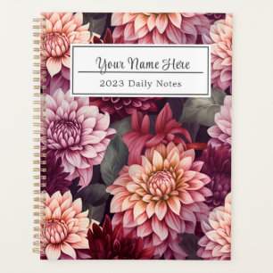 Aquarelle Rouge rose Dahlia Motif Design