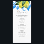 Aquarelle rustique Branche de citron Menus Mariage<br><div class="desc">Conçues pour coordonner avec ma collection de papeterie mariage de branche citron aquarelle, ces cartes de menu élégantes pour dîner peuvent être personnalisées avec vos noms et choix de repas. Ils présentent mon aquarelle originale et font le parfait complément à vos paramètres de table. Le mot Menu est défini dans...</div>