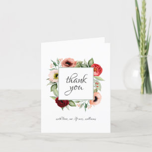 Aquarelle rustique Merci Mariage Floral