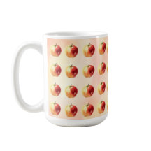 Aquarelle rustique Pomme Motif de café Mug