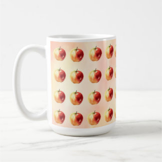 Aquarelle rustique Pomme Motif de café Mug