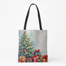 Aquarelle Sac fourre-tout magique de Noël