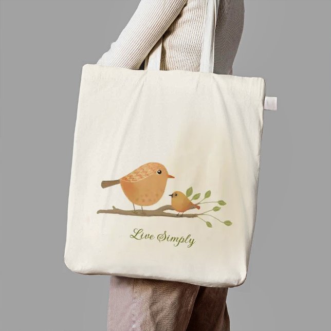 Aquarelle sac fourre-tout oiseaux (Watercolor beautiful birds tote Bag
)