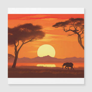 Aquarelle Safari africain