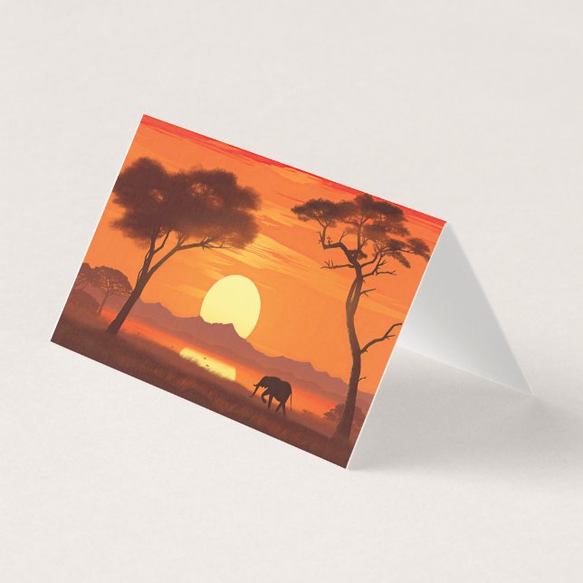 Aquarelle Safari Africain (Front)