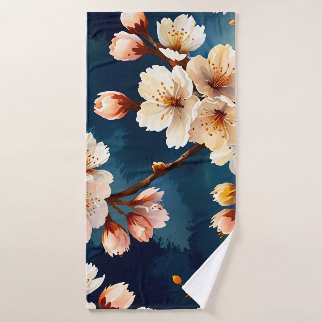 Aquarelle Sakura Dreams (Serviette de bain)