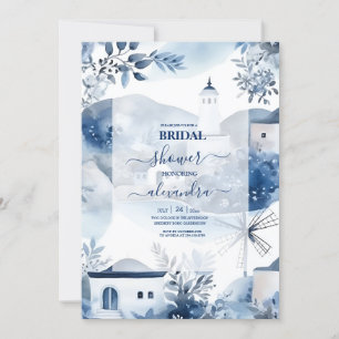 Aquarelle Santorini Destination Invitation nuptial