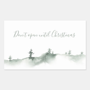 Aquarelle Scene hivernale Stickers Rectangle de sc