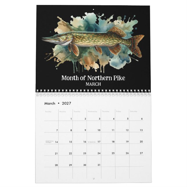 Aquarelle série : Calendrier Fish Aura 2 (Mar 2027)