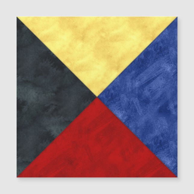 Aquarelle Signal nautique Pavillon maritime (Devant)