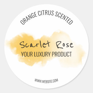 Aquarelle simple Orange et Étiquettes de produits