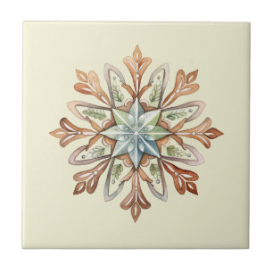 Aquarelle Snowflake Carreaux en céramique