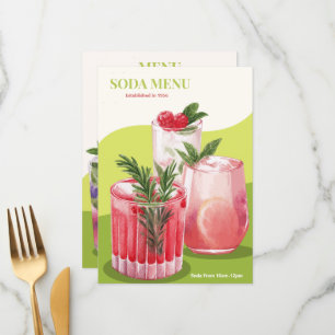 Aquarelle Soda Drink Menu