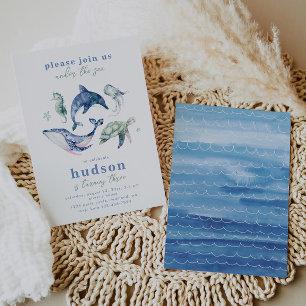 Aquarelle sous la mer Invitation d'anniversaire