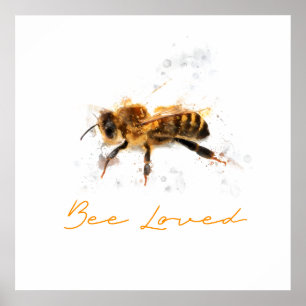 Aquarelle spéciale Bee Love poster Matte