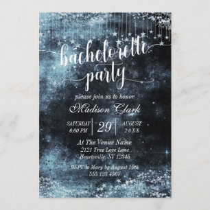 Aquarelle Starry Bachelorette Party Invitation