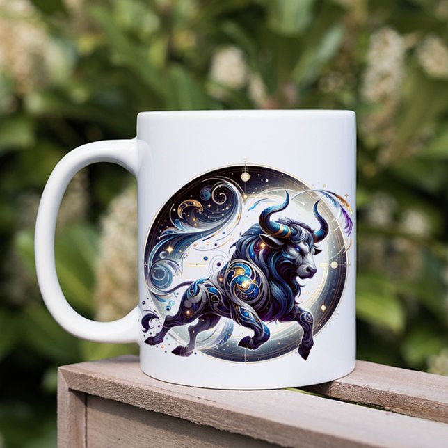 Aquarelle stylée Taurus Zodiac Mug personnalisé (Créateur téléchargé)