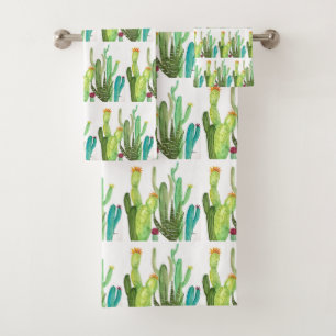 Aquarelle succulente motif de Cactus Garden Cute