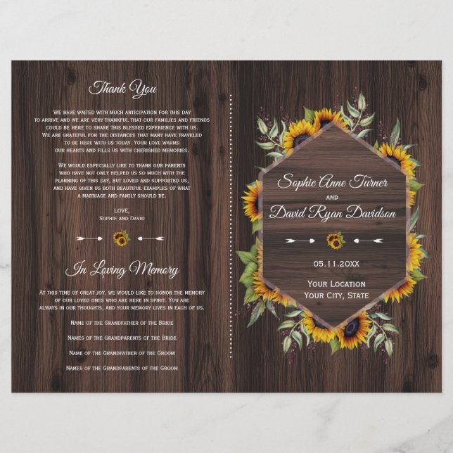 Aquarelle Sunflowers Géométrique Vieux programme d (Devant)