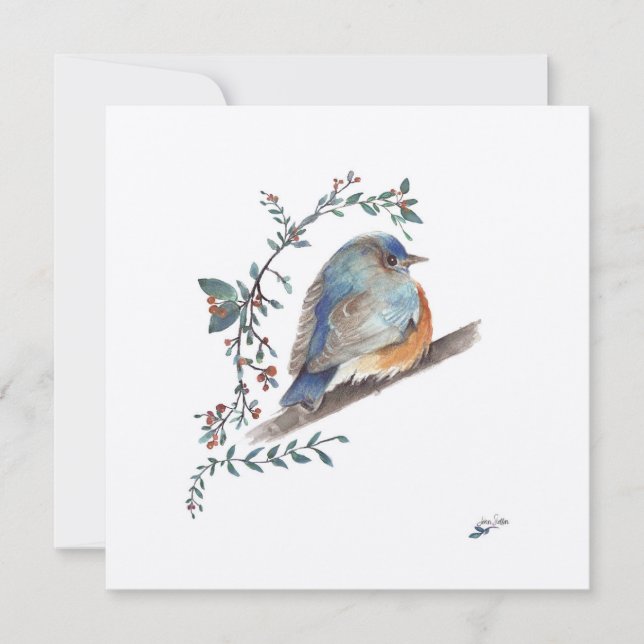 Aquarelle Sweet Bluebird (Devant)
