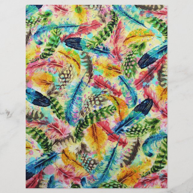 Aquarelle tendance mignonne éclaboussures de plume (Devant)