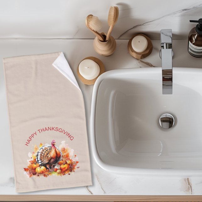 Aquarelle Thanksgiving Turquie et Citrouilles (Créateur téléchargé)