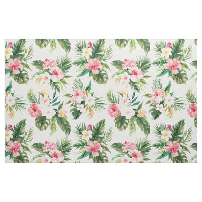 Aquarelle Tissu Motif de fleurs tropicales (Fat Quarter)
