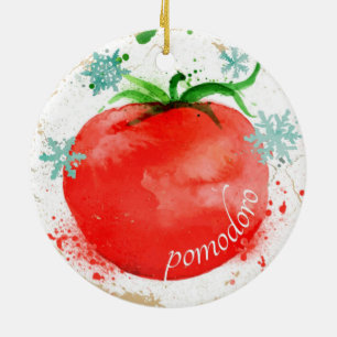 Aquarelle tomate Italien nourriture ornement de No