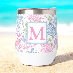 Aquarelle Tortues de mer Ocean Beach Monogramme