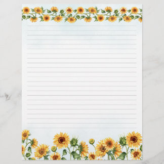 Aquarelle Tournesol Stationery papier lin