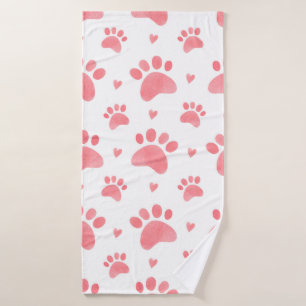 Aquarelle transparente motif des pattes de chat