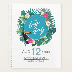 Aquarelle Tropical avec Mariage Toucan ID Turquois