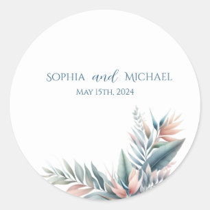 Aquarelle Tropical Dream - Autocollants de mariage