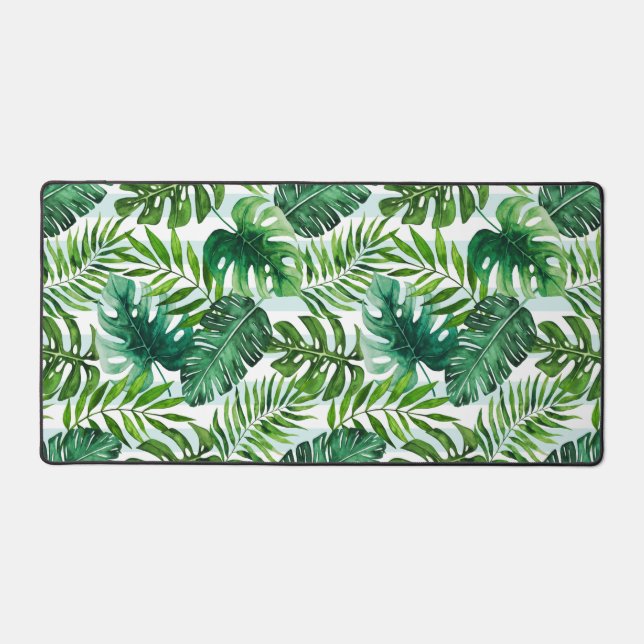 Aquarelle Tropical Feuille Vert Moderne (Recto)