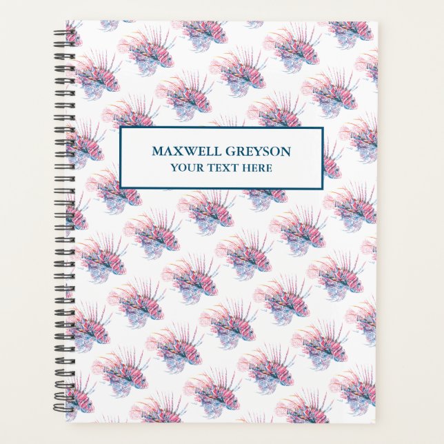 Aquarelle Tropical Fish Motif Planners (Devant)