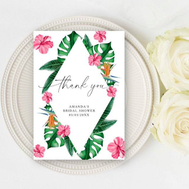 Aquarelle Tropical - Merci pour la baby shower de  (Créateur téléchargé)