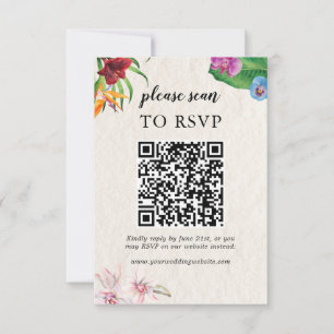 Aquarelle Tropical QR Mariage Scan to RSVP