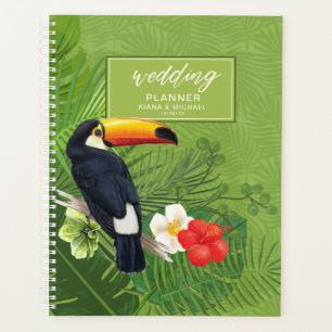Aquarelle Tropical Toucan Mariage Green V2 ID577