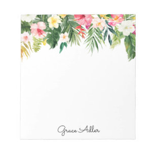 Aquarelle tropicale Bloc-notes floral